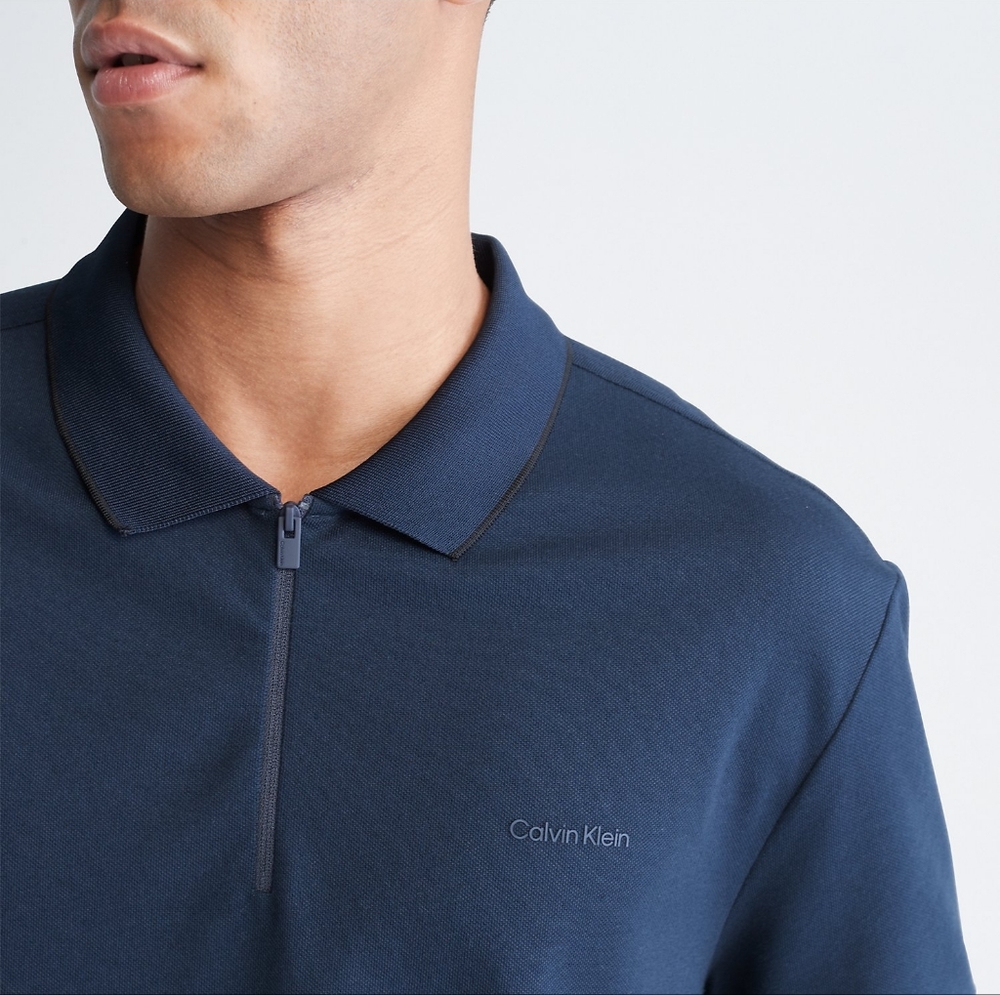 Calvin Klein 1/4 zip short sleeve polo shirt
